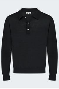 superfine polo in black