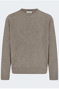 yak blend sweater in dark taupe
