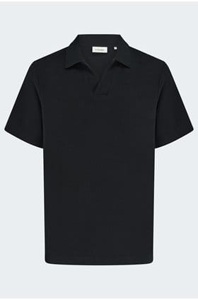 Jacquard Polo in Black