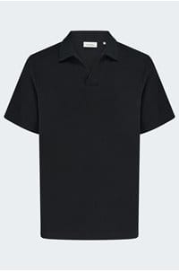 jacquard polo in black