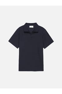 jacquard polo in dark navy