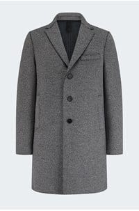 boxy coat in black white