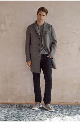Boxy Coat in Black White
