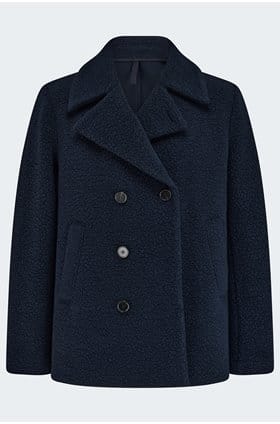 Boucle Peacoat in Navy