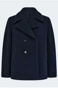 boucle peacoat in navy