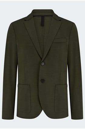 2 Button Merino Jacket in Moss Green