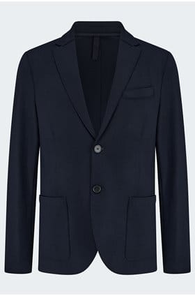 2 Button Merino Jacket in Navy Blue