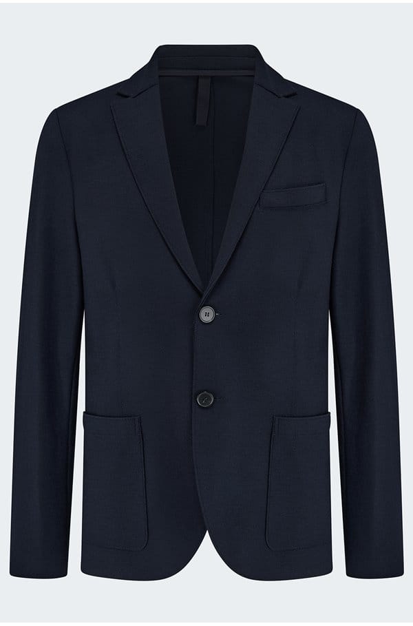 2 button merino jacket in navy blue