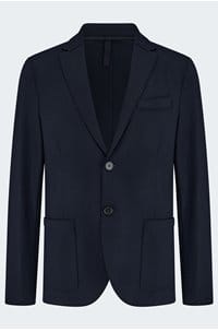 2 button merino jacket in navy blue