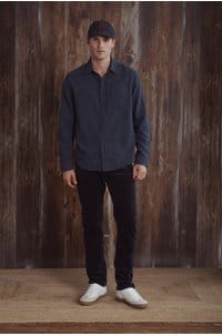 federal slim straight jean in deep anchor cord