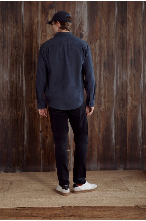 federal slim straight jean in deep anchor cord