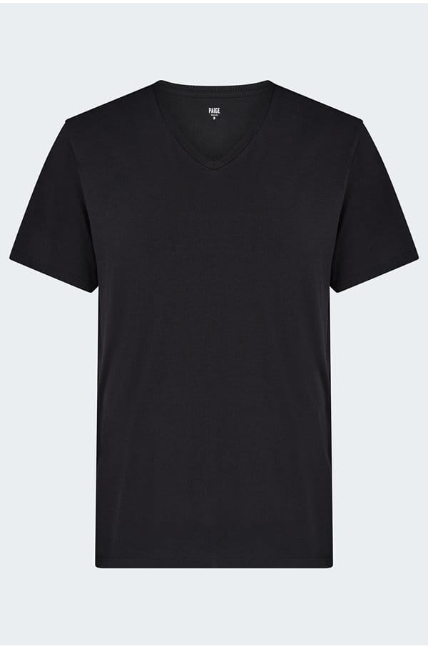 restin v neck t-shirt in black
