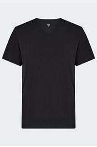 restin v neck t-shirt in black