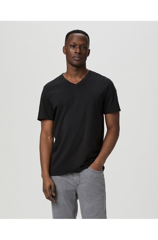 restin v neck t-shirt in black