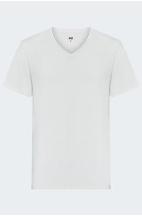 Restin V Neck T-Shirt in White
