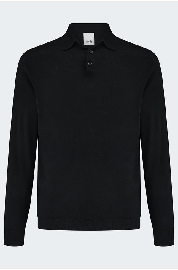 poloneck sweater in black