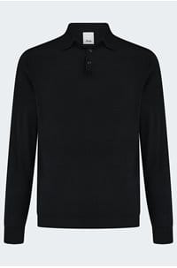 poloneck sweater in black