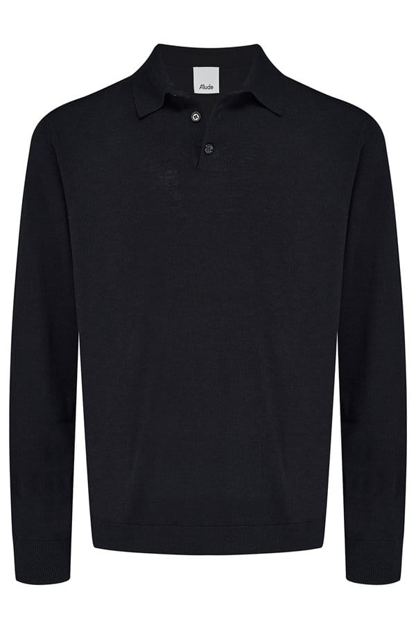 poloneck sweater in navy