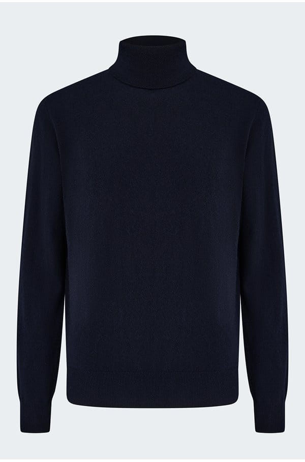 turtleneck sweater in navy