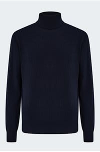 turtleneck sweater in navy