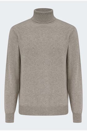 Cashmere Turtleneck Sweater in Fresh Pepper
