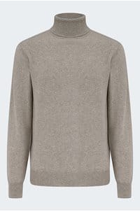 cashmere turtleneck sweater in fresh pepper