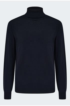 Cashmere Turtleneck Sweater in Navy