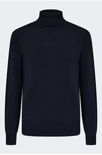 cashmere turtleneck sweater in navy