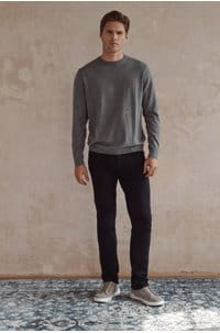 crew neck sweater in grey