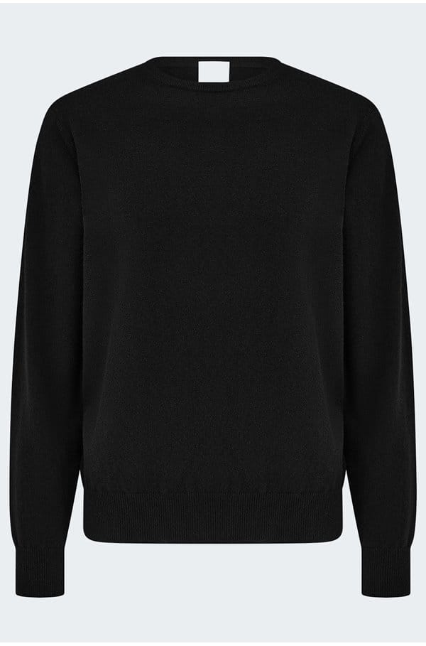 crew neck sweater in black