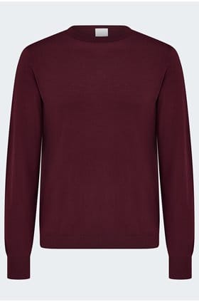 Cashmere Crew Neck Sweater in Burgundy