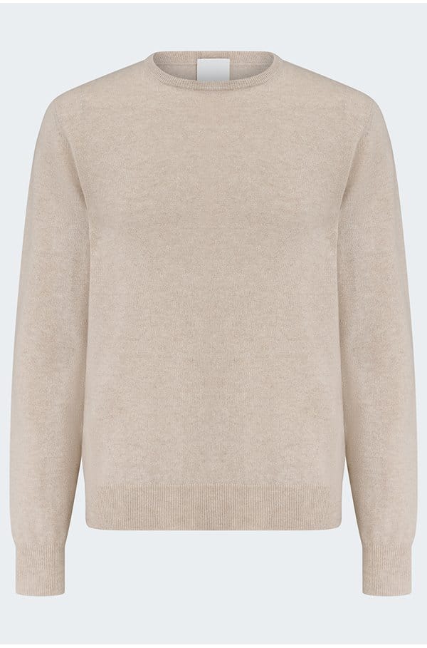 cashmere crew neck in marble