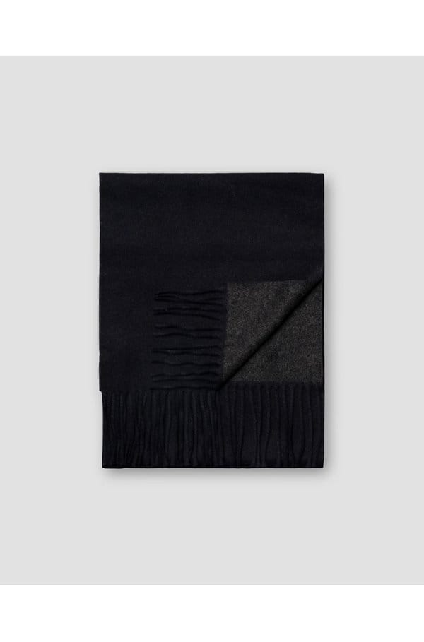 two faced scarf in navy blue