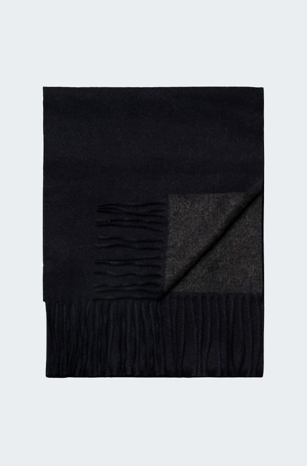 two faced scarf in navy blue