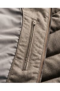 wool padded vest in beige