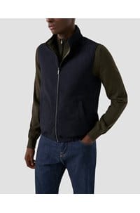 reversible vest in navy blue