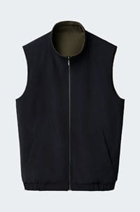 reversible vest in navy blue