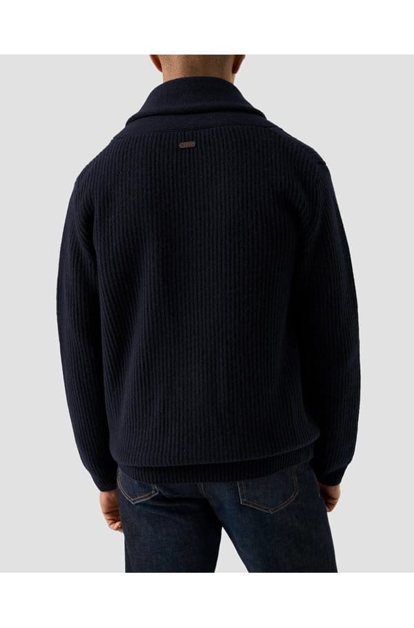 shawl cardi in navy blue