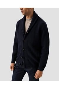 shawl cardi in navy blue
