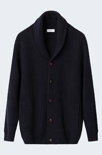 shawl cardi in navy blue