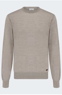 merino crew knit in beige