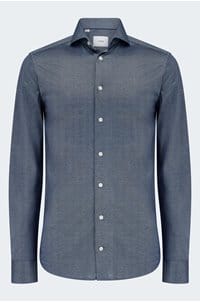 filo di scozia shirt in dark blue