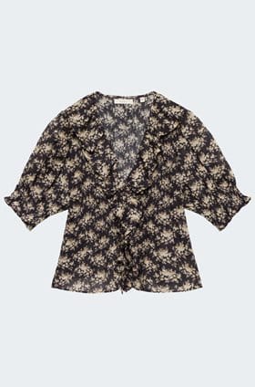 Henri Top in Noir Rosier Floral