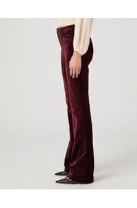 high rise laurel canyon in dark oxblood velvet