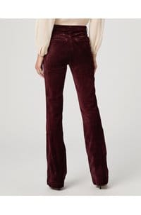 high rise laurel canyon in dark oxblood velvet