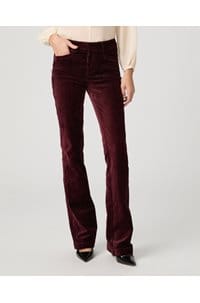 high rise laurel canyon in dark oxblood velvet