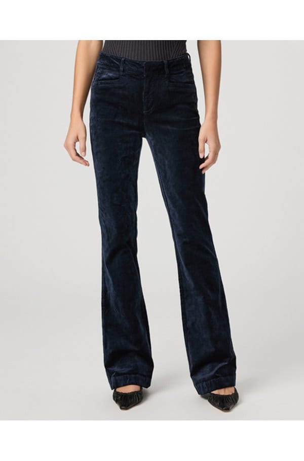 clean front high rise laurel canyon in deep navy velvet