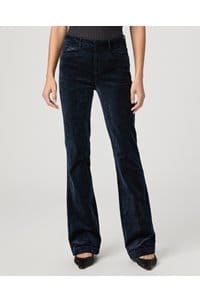 clean front high rise laurel canyon in deep navy velvet