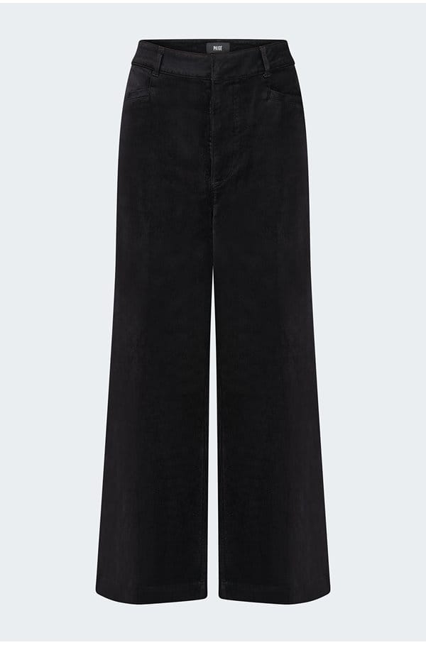 clean front anessa wide jean in black velvet