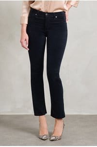 mari straight jean in super black velvet